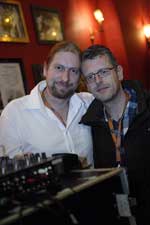 Thomas Rohde (right) together with Carsten Holm (the Danish Broadcasting Corporation), who served as both DJ and presenter at the event.